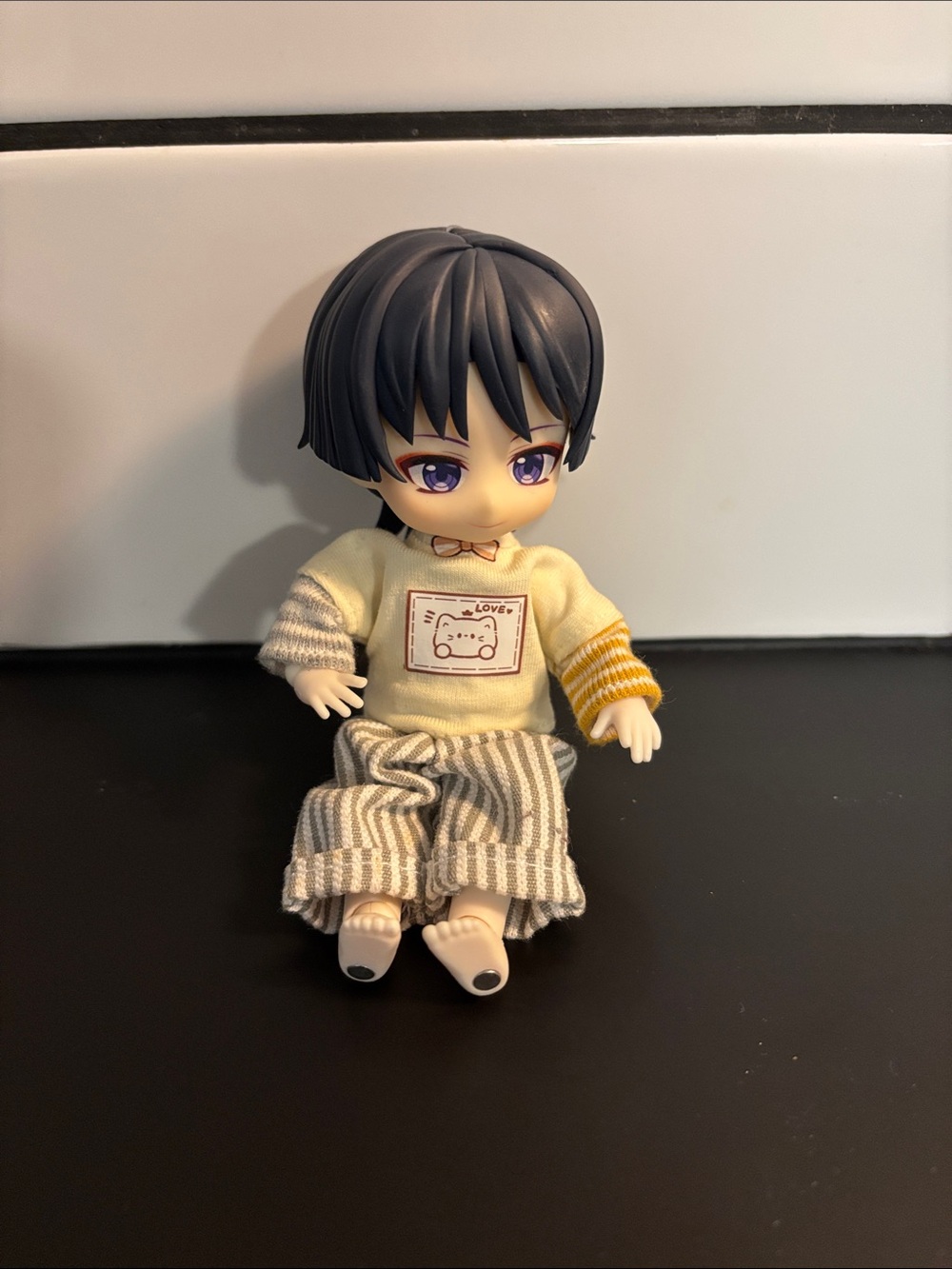 100% Handmade Scaramouche Ob11 Doll With Doll Outfit